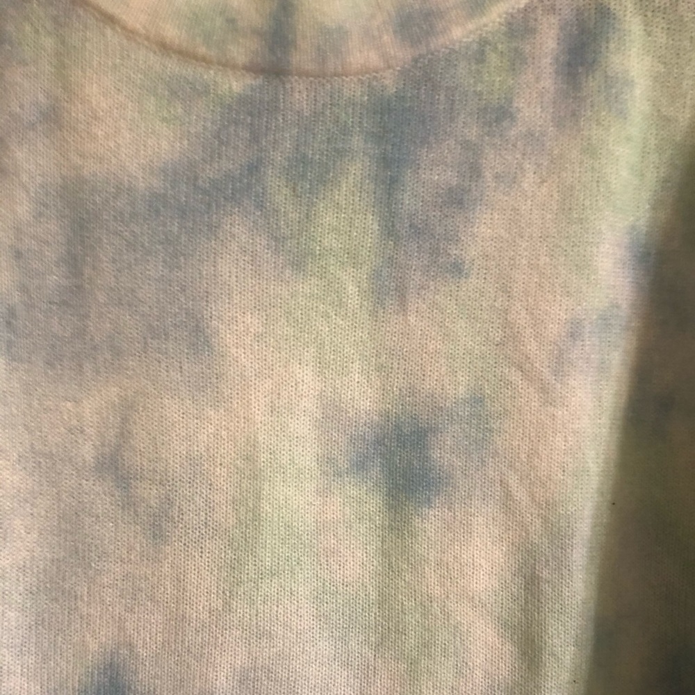 NWT Anthropologie A+ tie dye cashmere crew neck sweater, size 1X - Picture 2 of 7